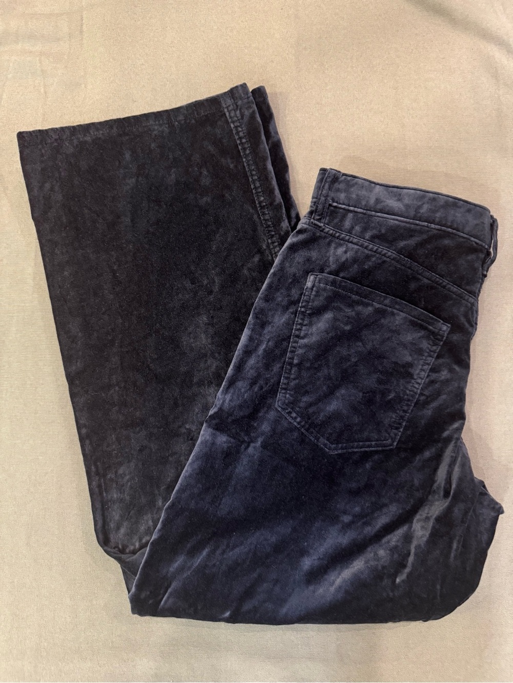Banana Republic Women's Wide Leg Navy Velvet Pants Size 27